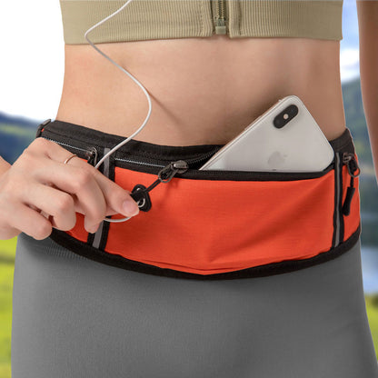 Sports Waist Bag With Pocket Light Slim Zip Running Belt Sports Gym From House