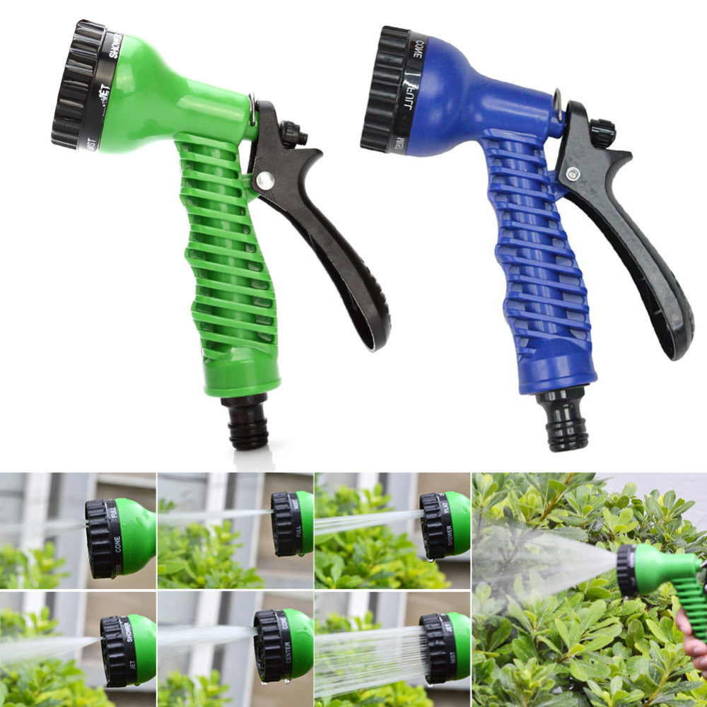 Latex Natural Telescopic Water Hose High Pressure Car Wash Water Gun Garden dealsniper-net