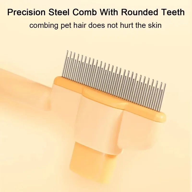 Pet Grooming Brush One-Click Hair Removal Gentle On Skin Pet Pets DealSniper.net