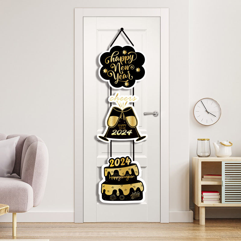 New Year Party Decoration Door Hanging Decoration House Gym From House