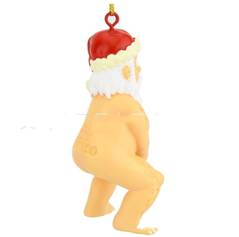 Naked Santa Claus Resin Decoration