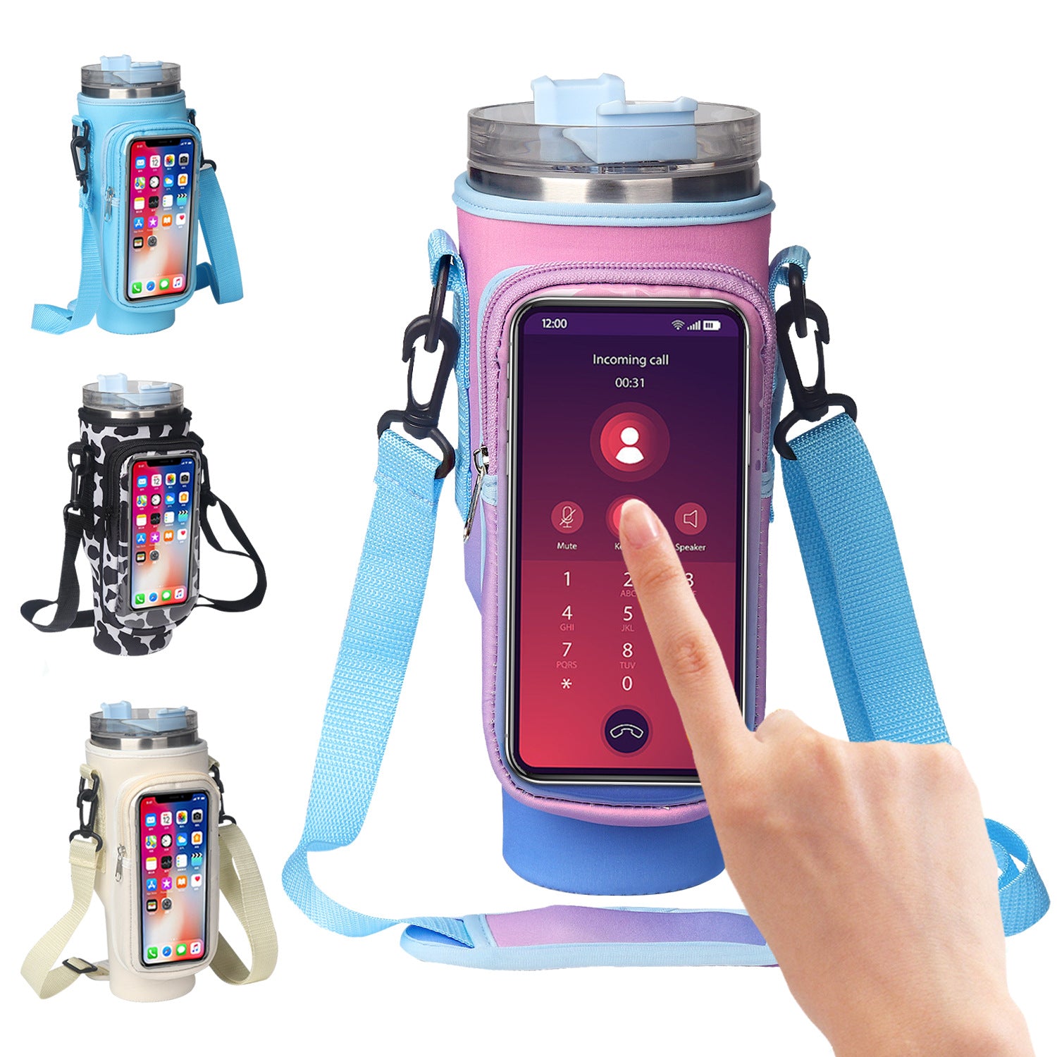 Cup Cover Transparent Touch Screen Neoprene kitchen Kitchen Gym From House