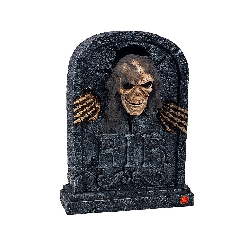 Halloween Creative Electric Tombstone With Swinging Skeleton Holidays DealSniper.net