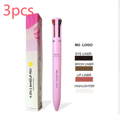 Four-in-one Cosmetic Brush Four-color Highlight Beauty Gym From House 400 Mg Old White Box Without Logo 3pc