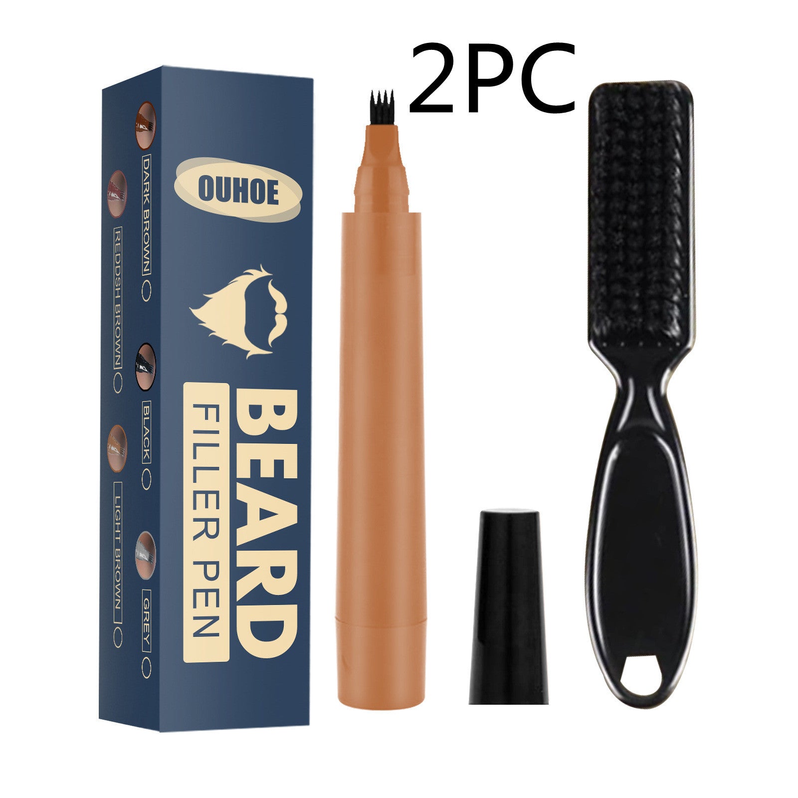 Beard Pencil Filler Beard Filling Pen Kit Barber Pencil With Brush Men dealsniper-net