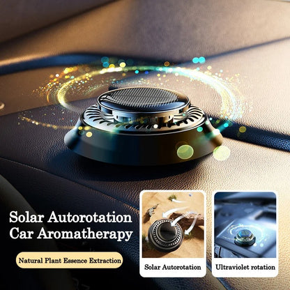 Portable Kinetic Car Air Freshener Solar Powered Double Ring