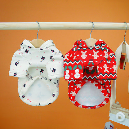 Dog Clothes Christmas Sweatshirt Clothes Pets DealSniper.net