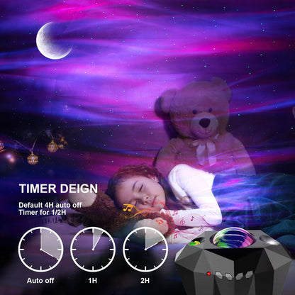 Usb Water Pattern Bluetooth Music Ocean Star Projector Lamp Home Decor dealsniper-net