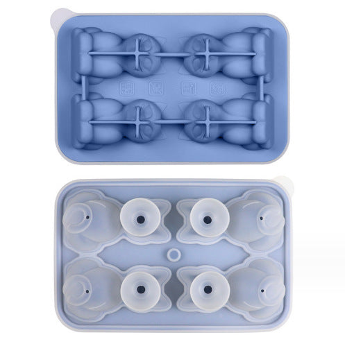 Cat Ice Tray Silicone Mold Household Kitchen dealsniper-net Blue Cat Ice Tray