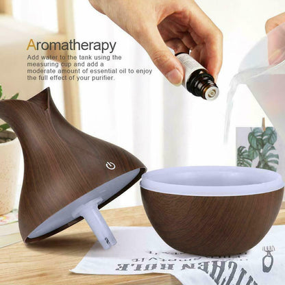 Ultrasonic Humidifier Oil Diffuser Air Purifier Aromatherapy with LED Lights Home dealsniper-net