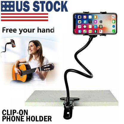 360 Flexible Universal Long Arm Bed Desk Lazy Phone Holder Mount Stand Phones dealsniper-net