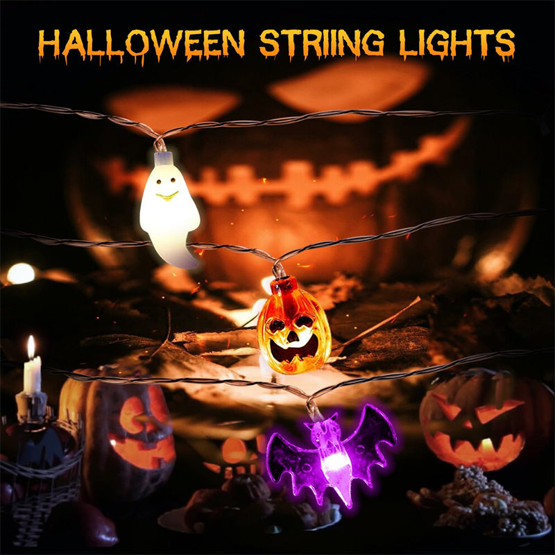 LED Halloween Pumpkin Spider Bat Skull String Light Lamp Garden dealsniper-net