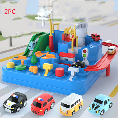 Cars Pass Through Big Adventure Parking Lot Rail Car Toy Car Track Kids Toy Kids dealsniper-net Blue2PC