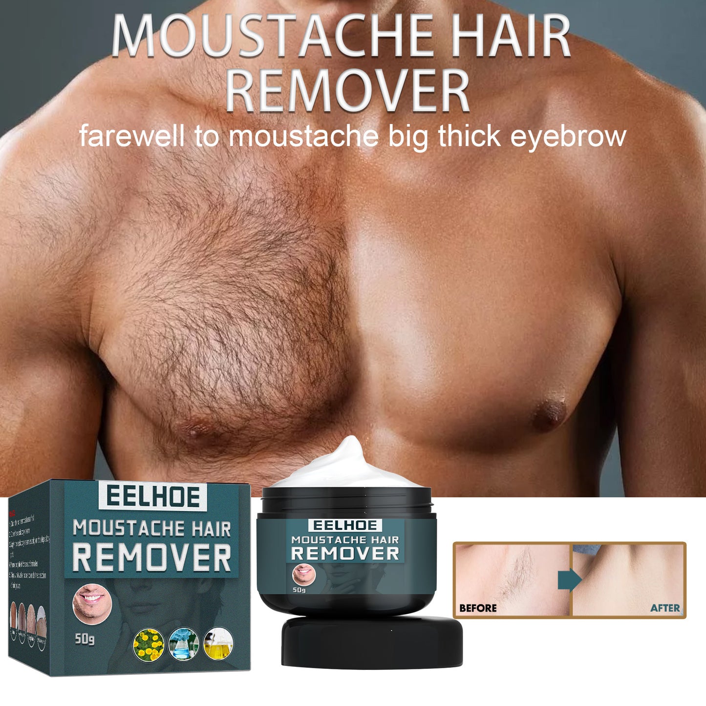 Men's Hair Removal Cream Is Clean And Gentle Men Gym From House
