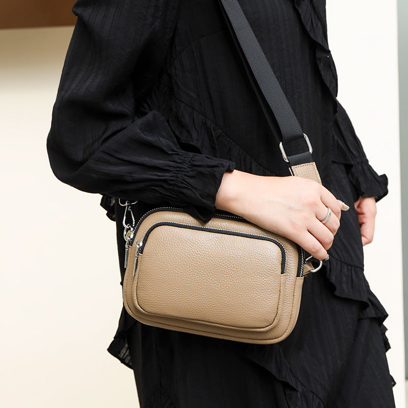 Trendy Fashion Multi-layer Leather Handbag Women Gym From House