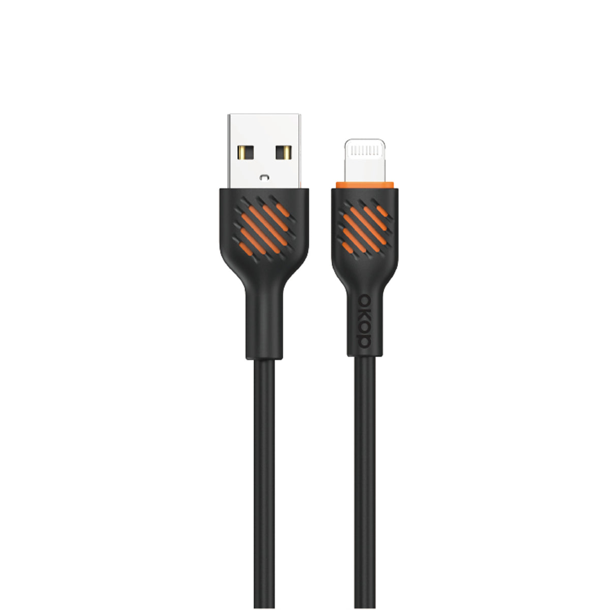 KP-317 Fast-Charging Data Cable 65W Thickened Charging Cable Electronics Gym From House Black USB to Lightning
