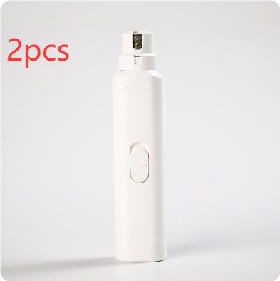 Pet Nail Grinder Dog Cat Battery Model Nail Trimmer Pets Gym From House Elegant White T10 Nail Piercing Device 2PCS