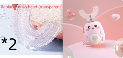 Children'S Electric Toothbrush Food Grade Silicone Oral Kids null Little Dinosaur Pink set2 2to6 Years Old