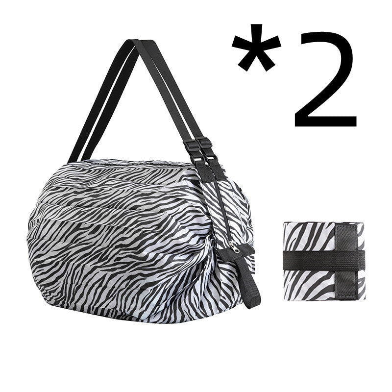 Travel One-shoulder Portable Large Thickened Travel dealsniper-net 2pcs Zebra pattern
