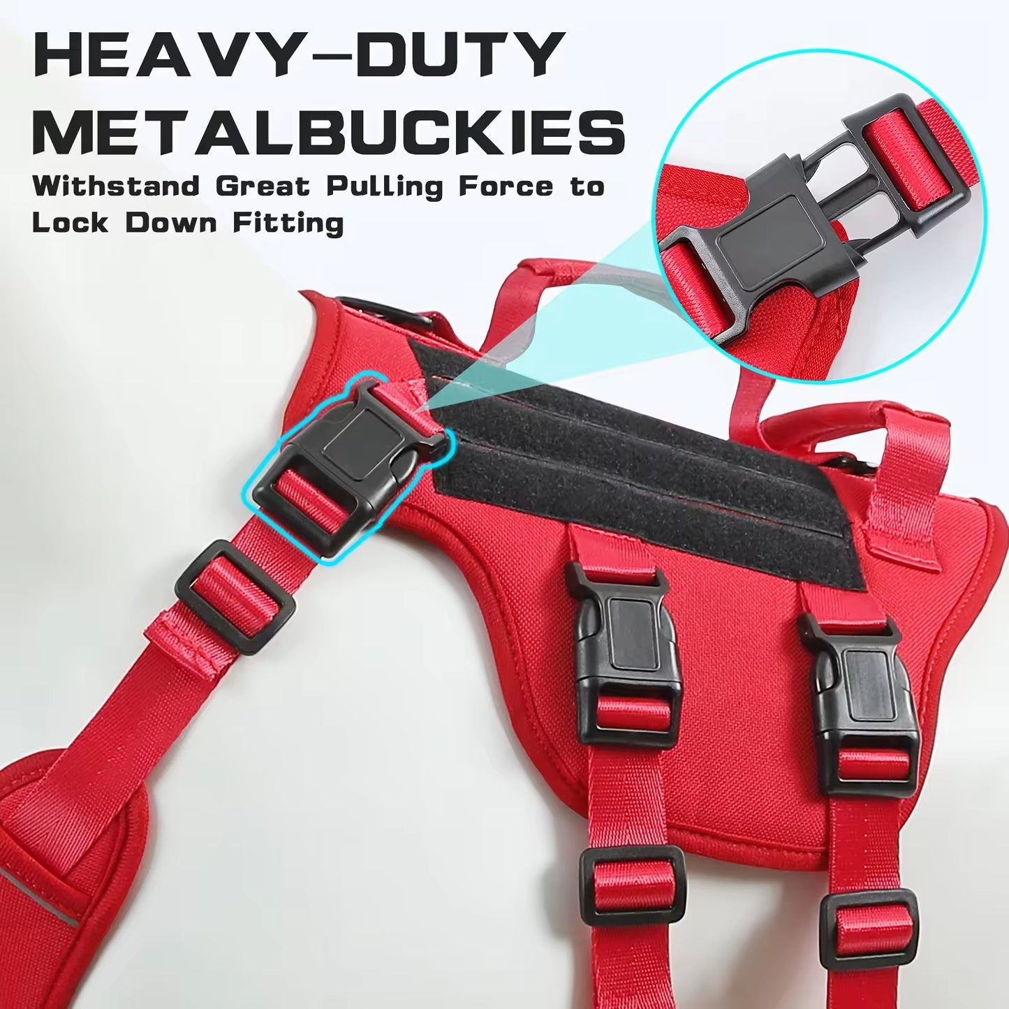 Heat-resistant Durable Nylon Tactical Service Dog Harness Pets Gym From House