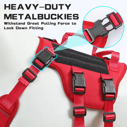 Heat-resistant Durable Nylon Tactical Service Dog Harness Pets Gym From House