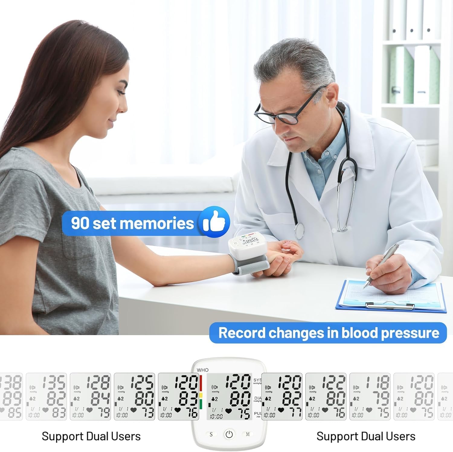 Wrist Blood Pressure Monitor Adjustable Automatic Wrist Cuff Beauty dealsniper-net