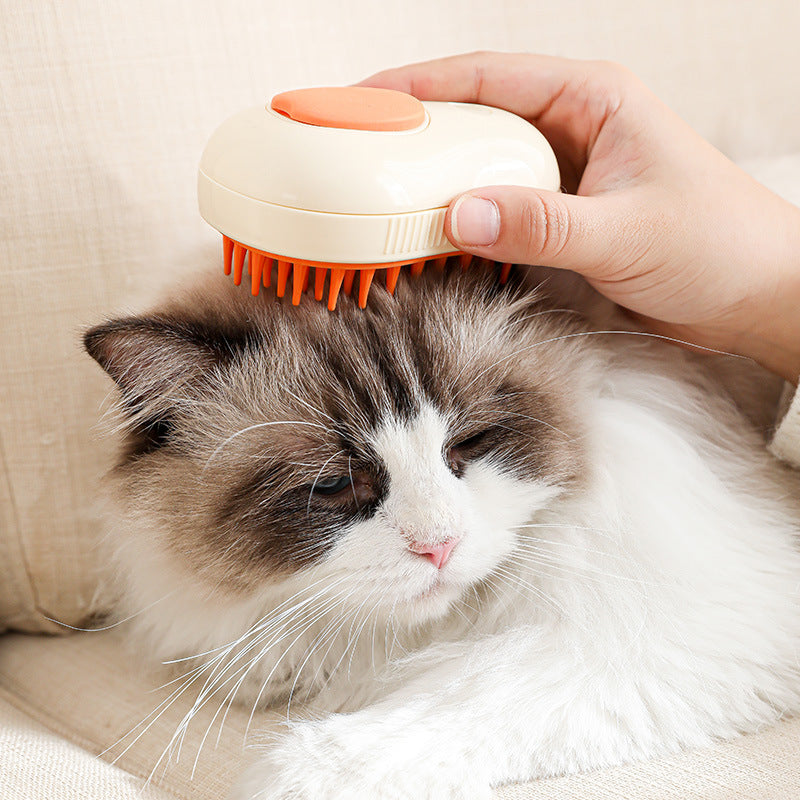 Steamy Cat Brush Cat Dog Grooming Comb Electric Self Cleaning Pets Gym From House