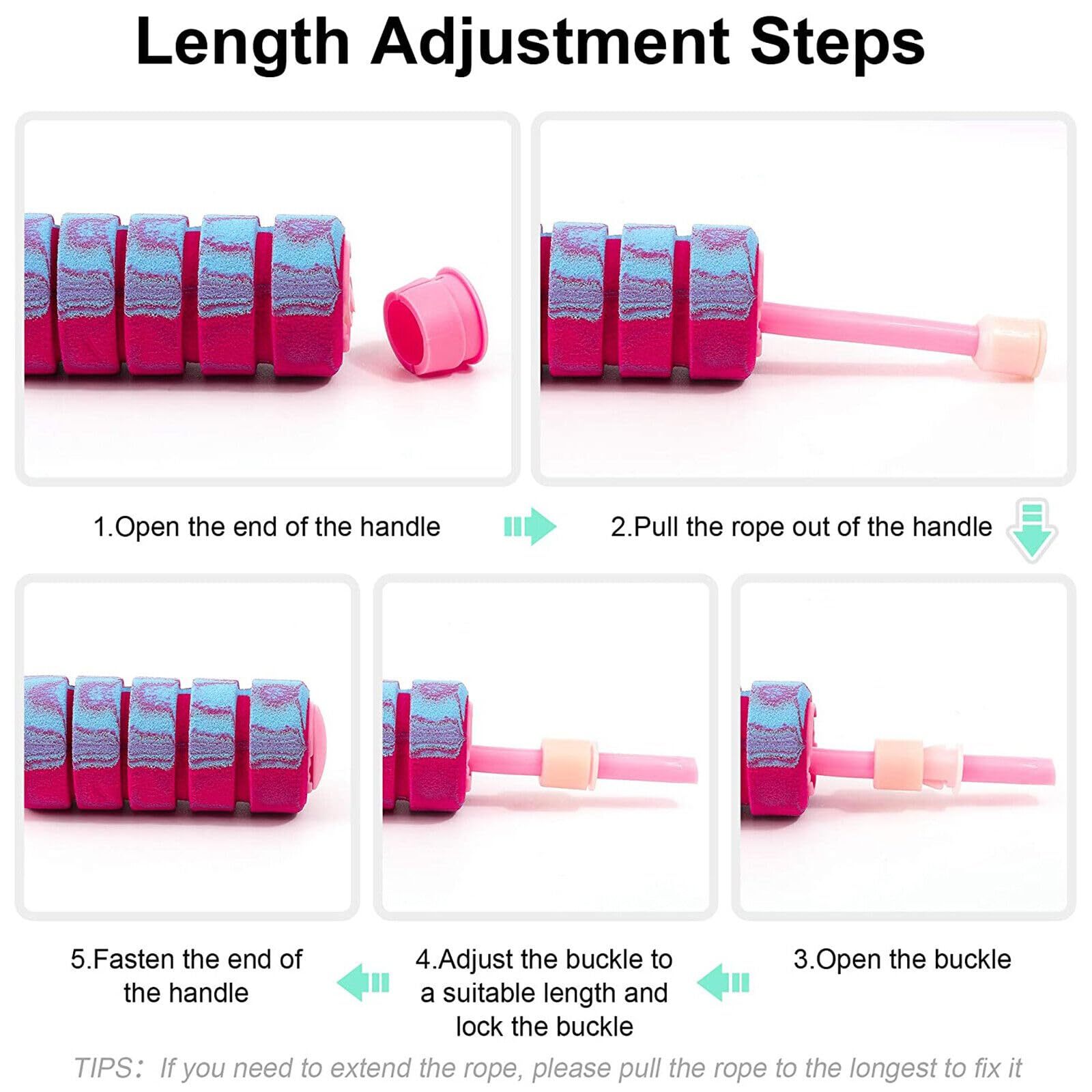 Rope With 2 In 1 Training Adjustable Ropeless Skipping Rope Sports DealSniper.net