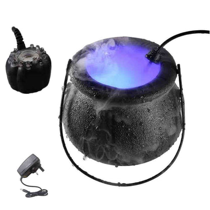 Halloween Pumpkin Smoke Witch Bucket Color Changing Lights Jewelry dealsniper-net Matte Black UK