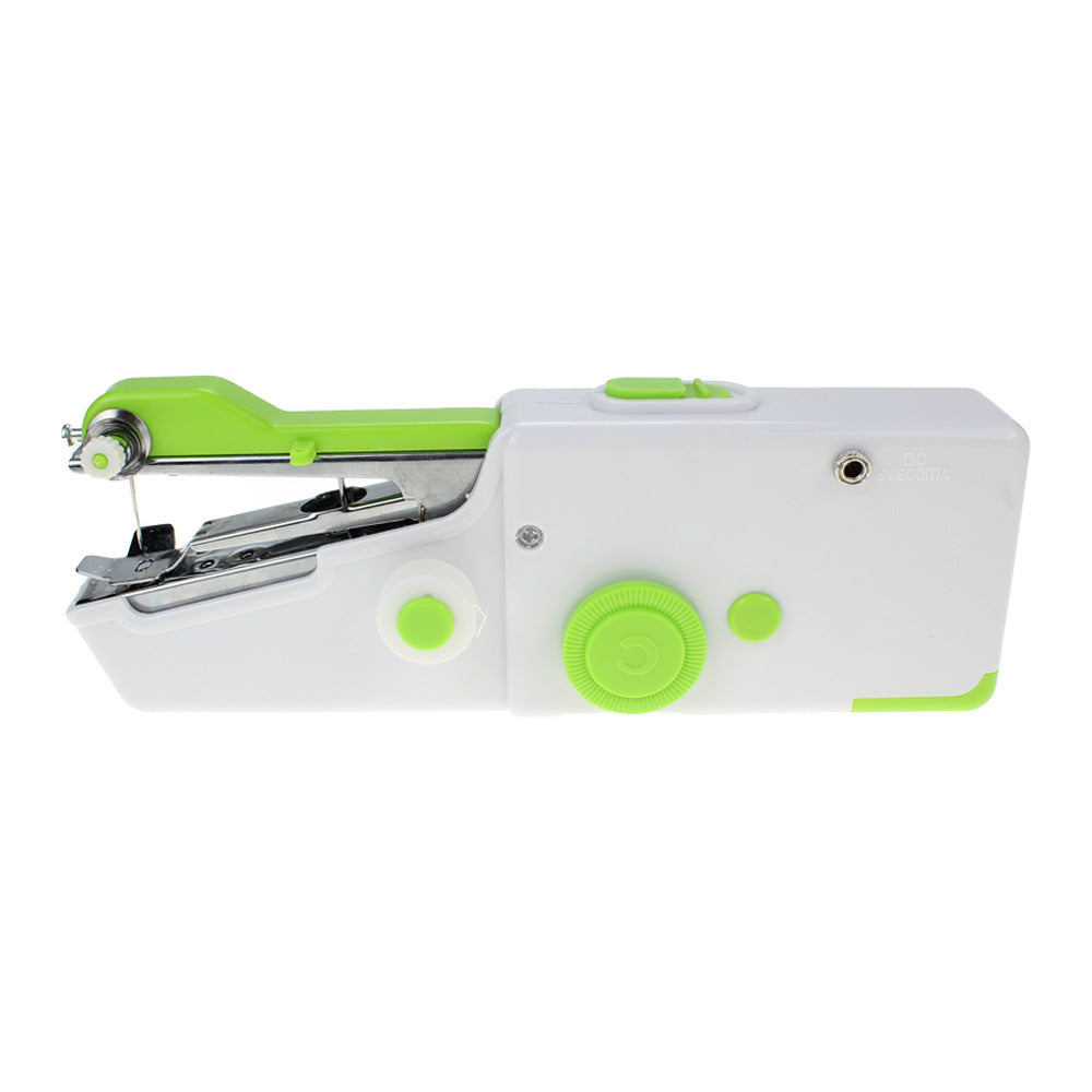Portable Mini Hand Sewing Machine Quick Handy Sew Needlework Deals DealSniper.net Green No configuration