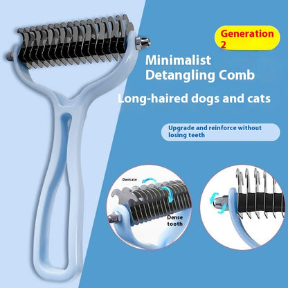 Pets Fur Knot Cutter Dog Grooming Shedding Tools Pets Gym From House AD818 Large Blue
