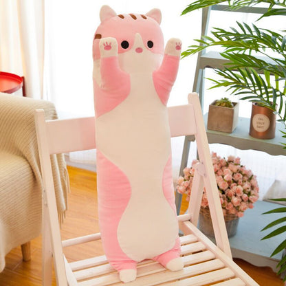 Pillow Long Doll Plush Toy Lazy Person Hug Sleeping Doll Doll Kids dealsniper-net Pink cat 50cm