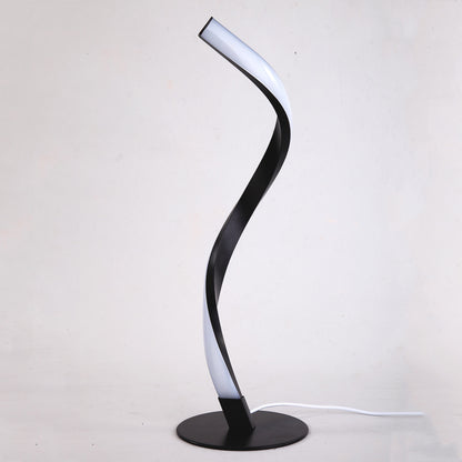 Snake Lamp Spiral Table Lamp Bedroom Bedside Small Night Lamp Home Decor dealsniper-net Black Warm Light AU