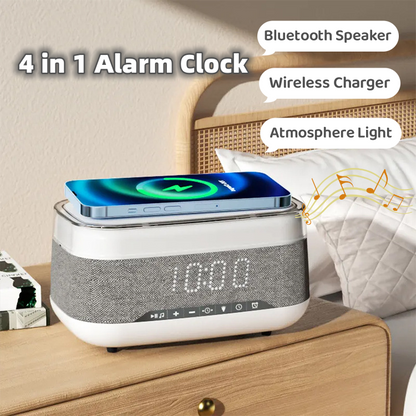 Intelligent Multifunctional Alarm Clock Bluetooth Speaker Home Decor DealSniper.net