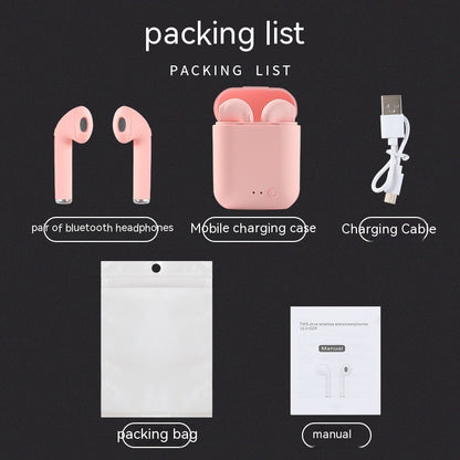 I7mini2 Macaron Bluetooth Headset Second Generation Electronics dealsniper-net Mini2 Opp Bags Pink