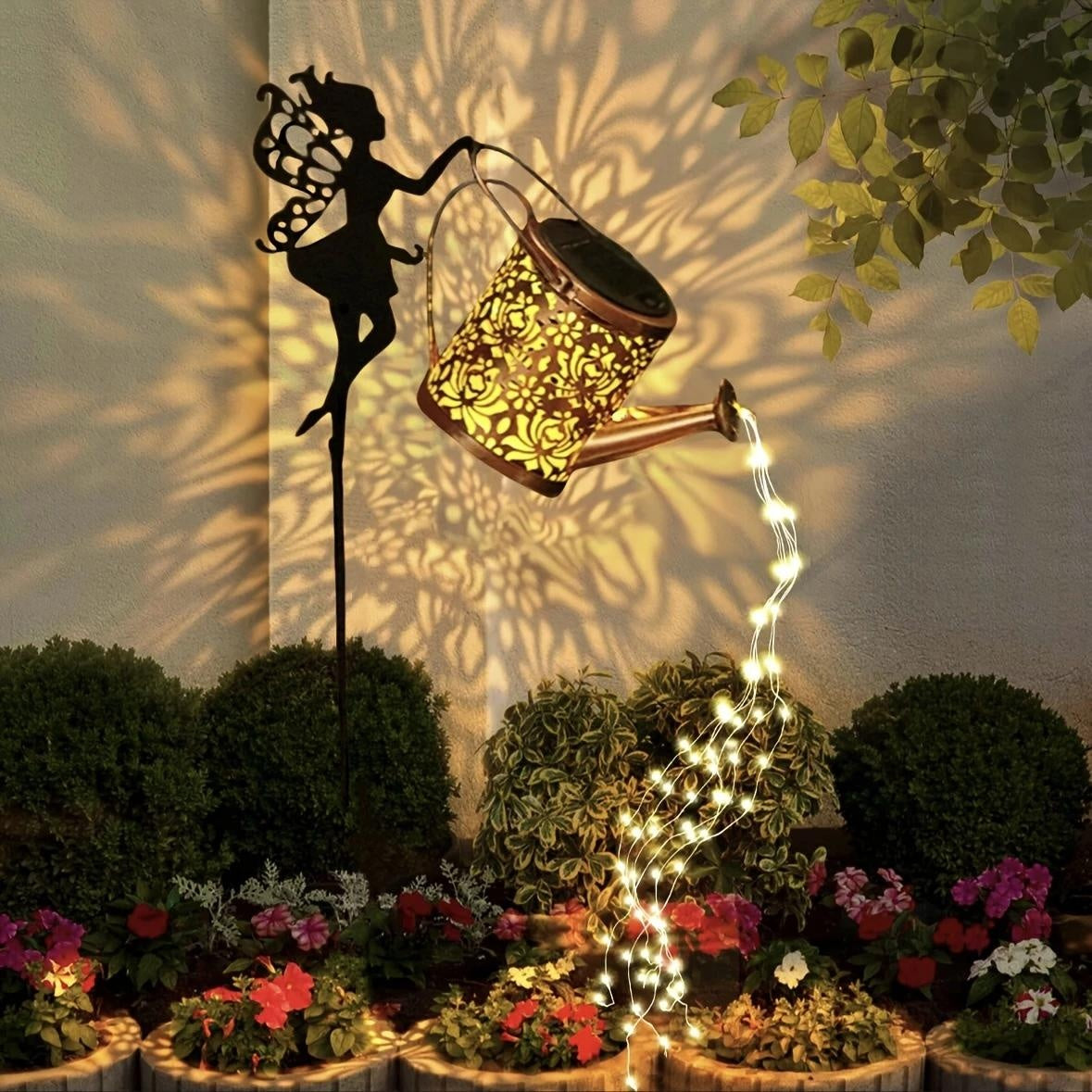 2PCS Solar Garden Decorative Lamp Outdoor Landscape Lamp Outdoor Gym From House 1PCS Warm colors