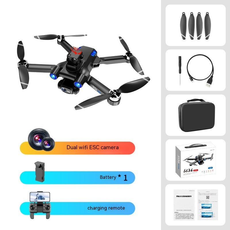 Mini Brushless GPS UAV Automatic Return Flight Electronics dealsniper-net S136 Laser One Battery Version