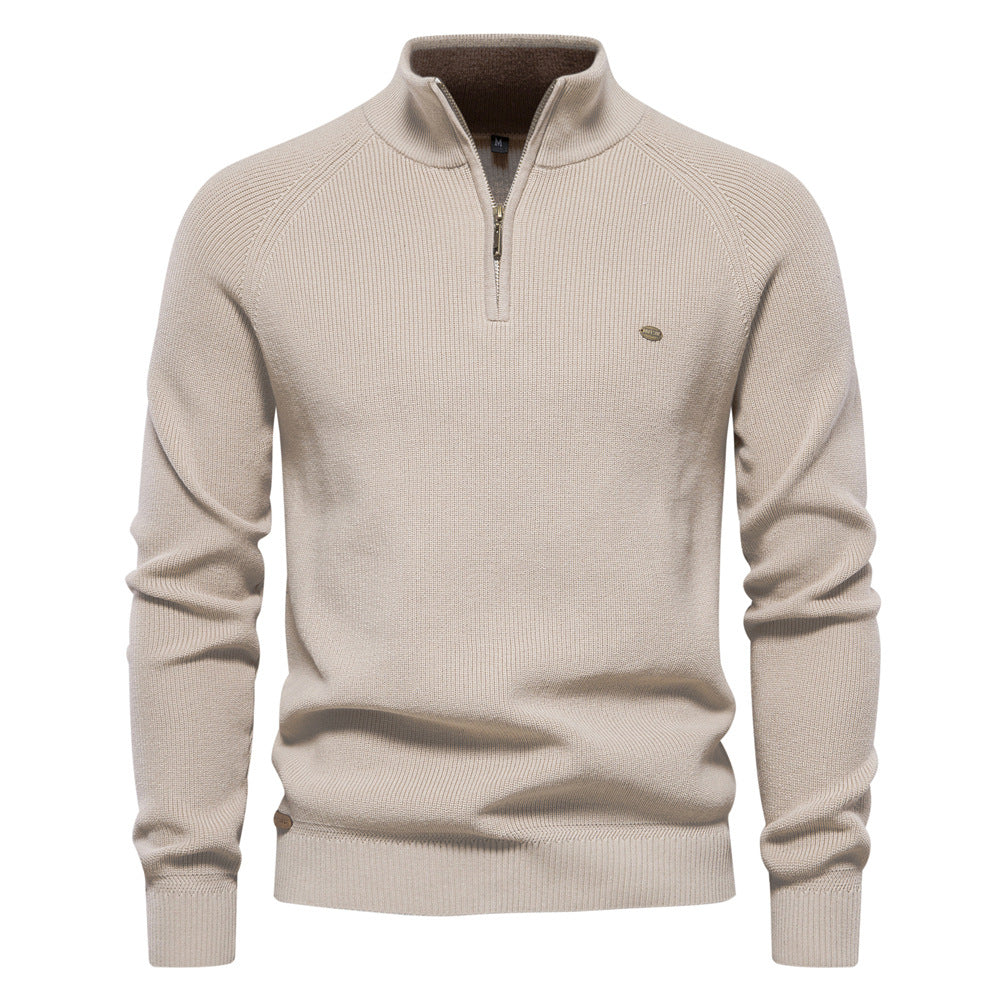 New Men's European Size Cross-Border Sweater, Long-Sleeve Men Gym From House Y832 apricot L