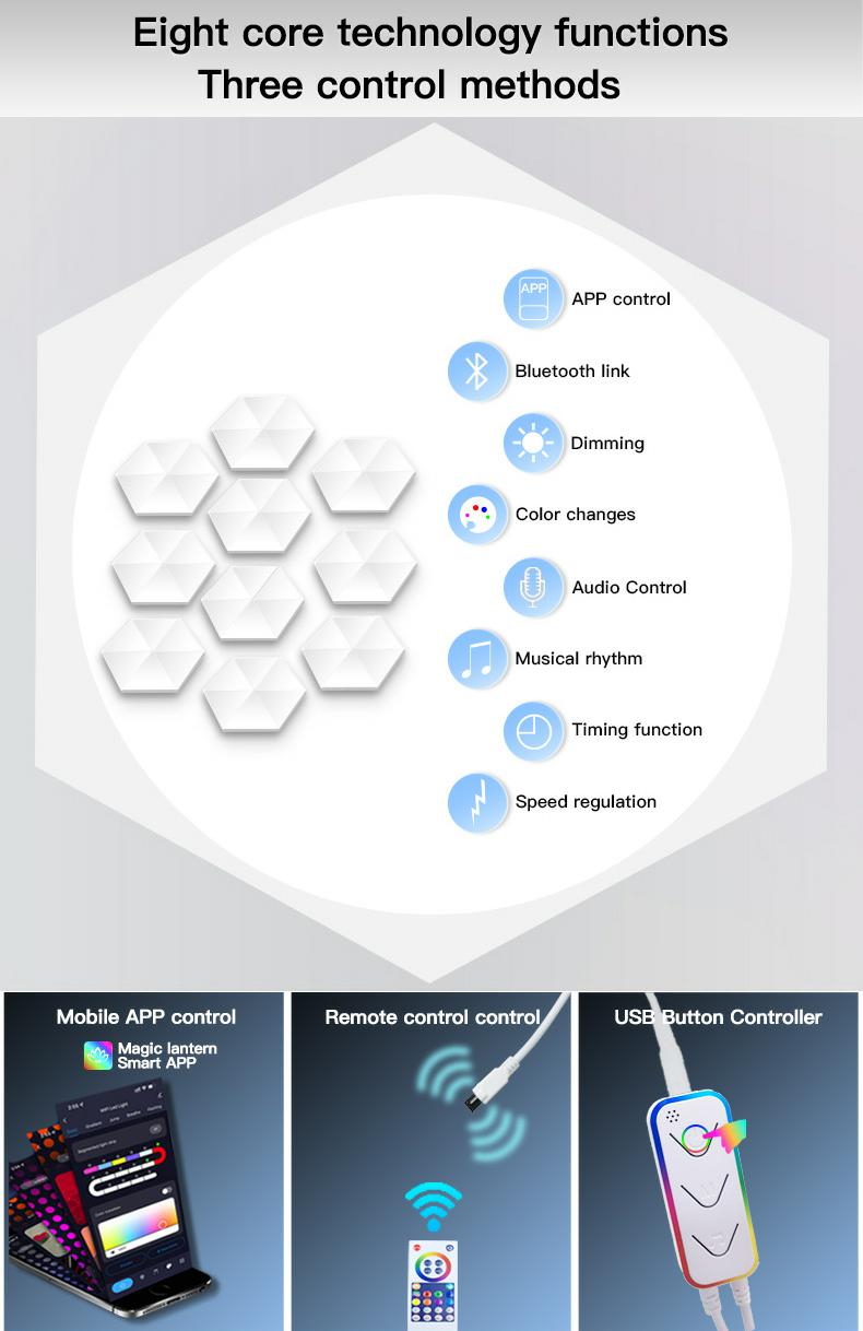 Honeycomb Intelligent Voice-controlled Quantum Light House DealSniper.net