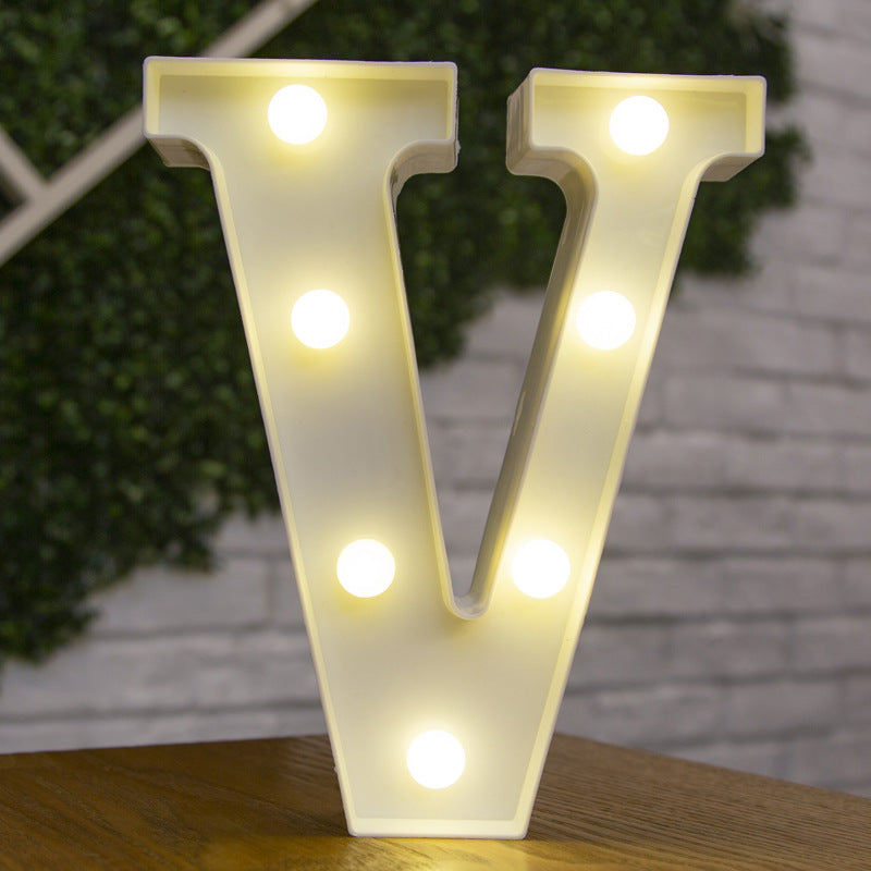 26 Letters White LED Night Light Marquee Sign Alphabet Lamp