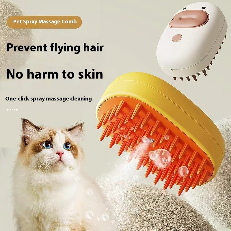 Pet Whale Small Yellow Duck Spray Massage Comb Pets Gym From House