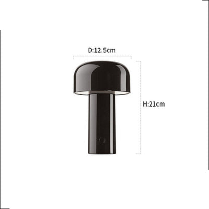 Designer Mushroom Table Lamp Night Light Portable Cordless Home Decor DealSniper.net Black Touch three tone light USB