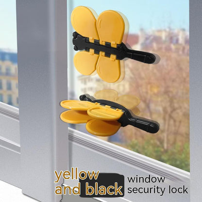 Children's Safety Protection Window Lock Punch-free Anti-pinching House dealsniper-net Yellow And Black