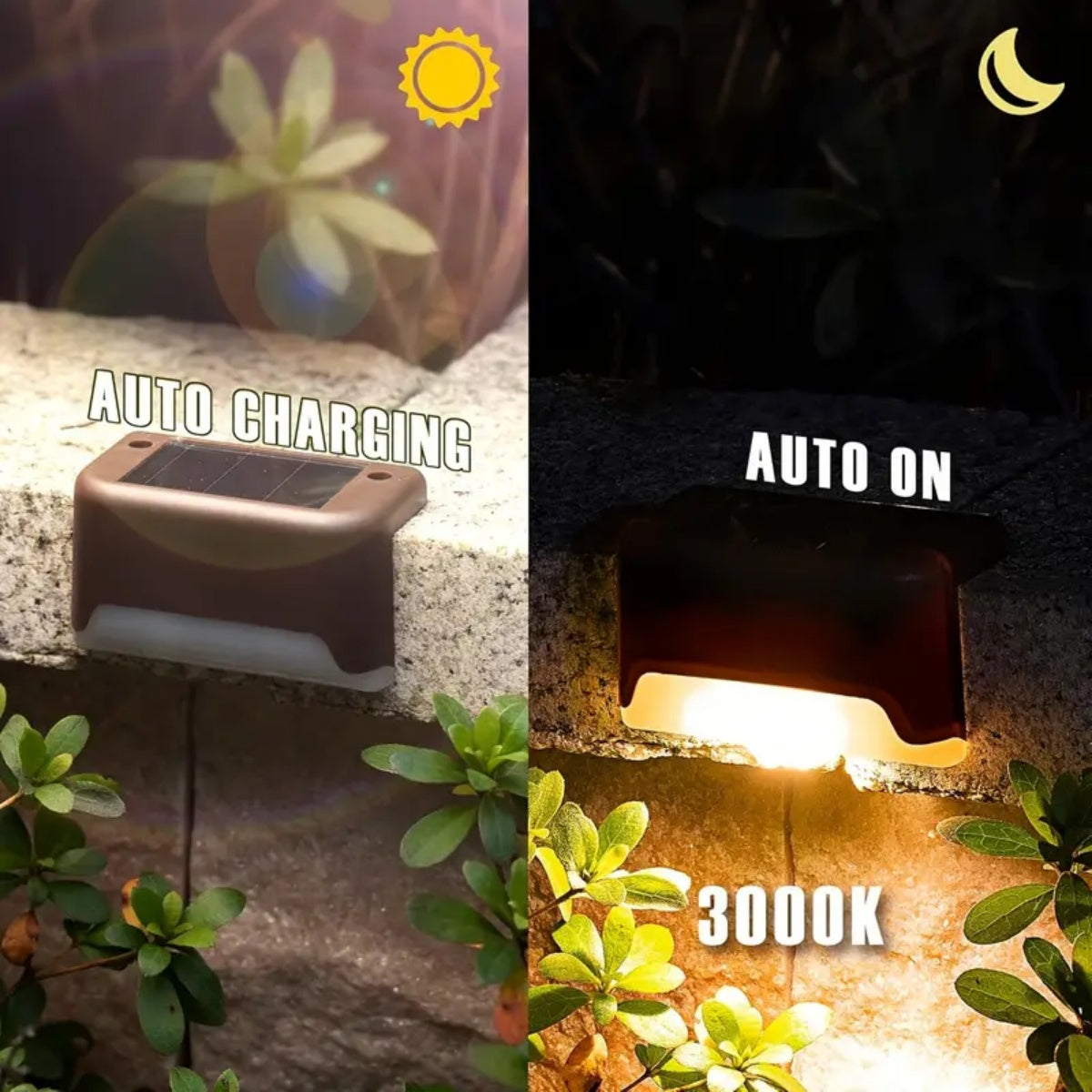 32&16 PCS Solar Deck Lights Outdoor Solar Step Lights Outdoor Gym From House