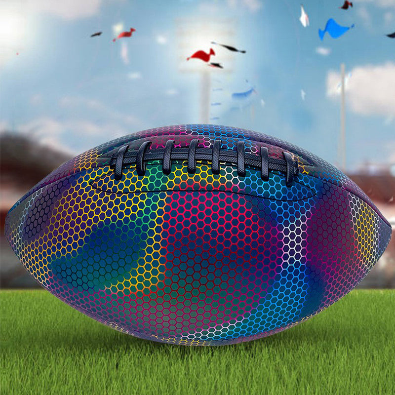 Training Game Ball Luminous Light Up Reflective Rugby Sports DealSniper.net