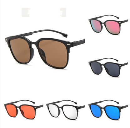 Temperament Simple Retro Couple Square Wild Glasses Men DealSniper.net Set 18007A