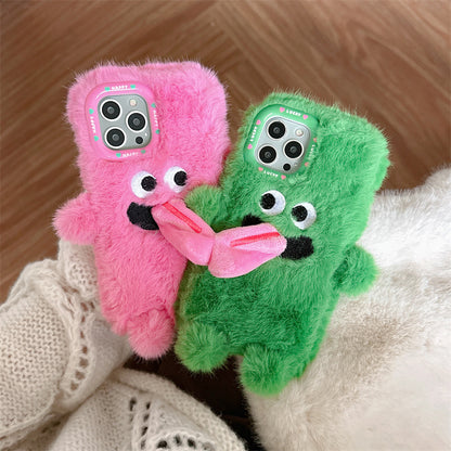 Funny Sticking Tongue Out Cartoon Plush Suitable Phone Case Drop-resistant Electronics DealSniper.net