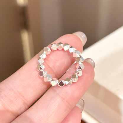 Simple Zircon Plain Ring Women's Niche Light Luxury Jewelry Gym From House J2520