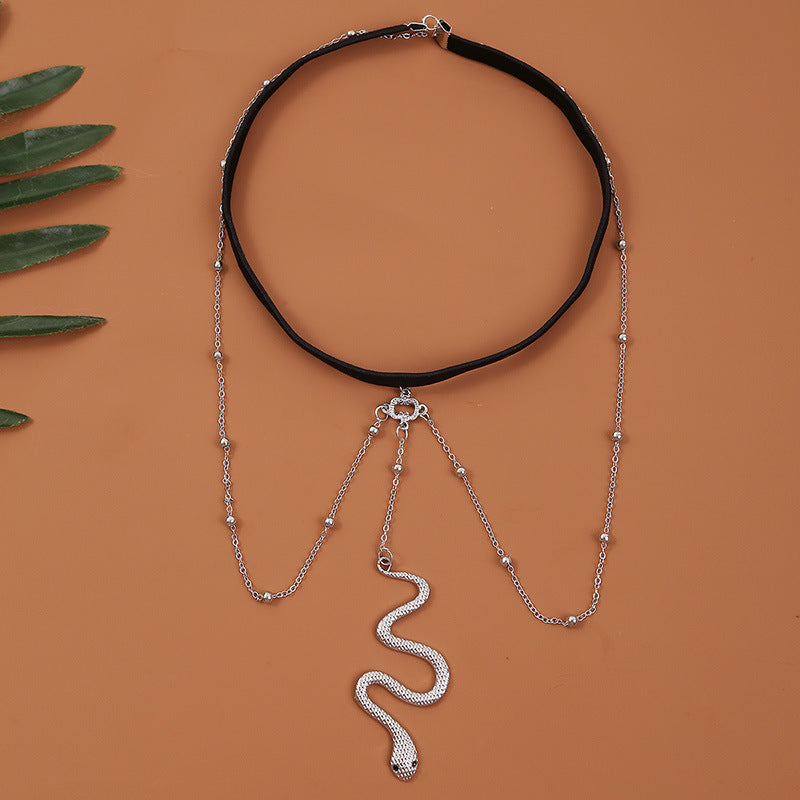 Bohemian Boho Gold Color Metal Beaded Chain Thigh Chain Deals DealSniper.net Silver