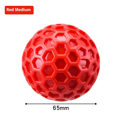 Dog Vocalization Bite-resistant Molar Relieving Stuffy Toy Ball Pets dealsniper-net Red Medium 65mm